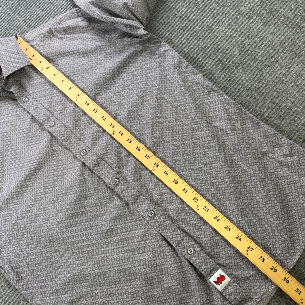 Jerry Garcia Excelsior Mens Large Grey Geometric Medallion Button Down Shirt L - Picture 14 of 16